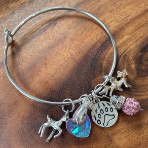Cat and Dog Paw Charm Bracelet